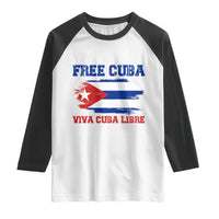 Cuban American Pride Raglan Shirt Freedom For Cuba