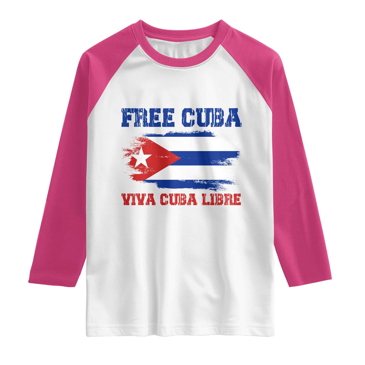 Cuban American Pride Raglan Shirt Freedom For Cuba