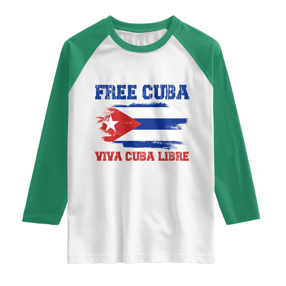 Cuban American Pride Raglan Shirt Freedom For Cuba