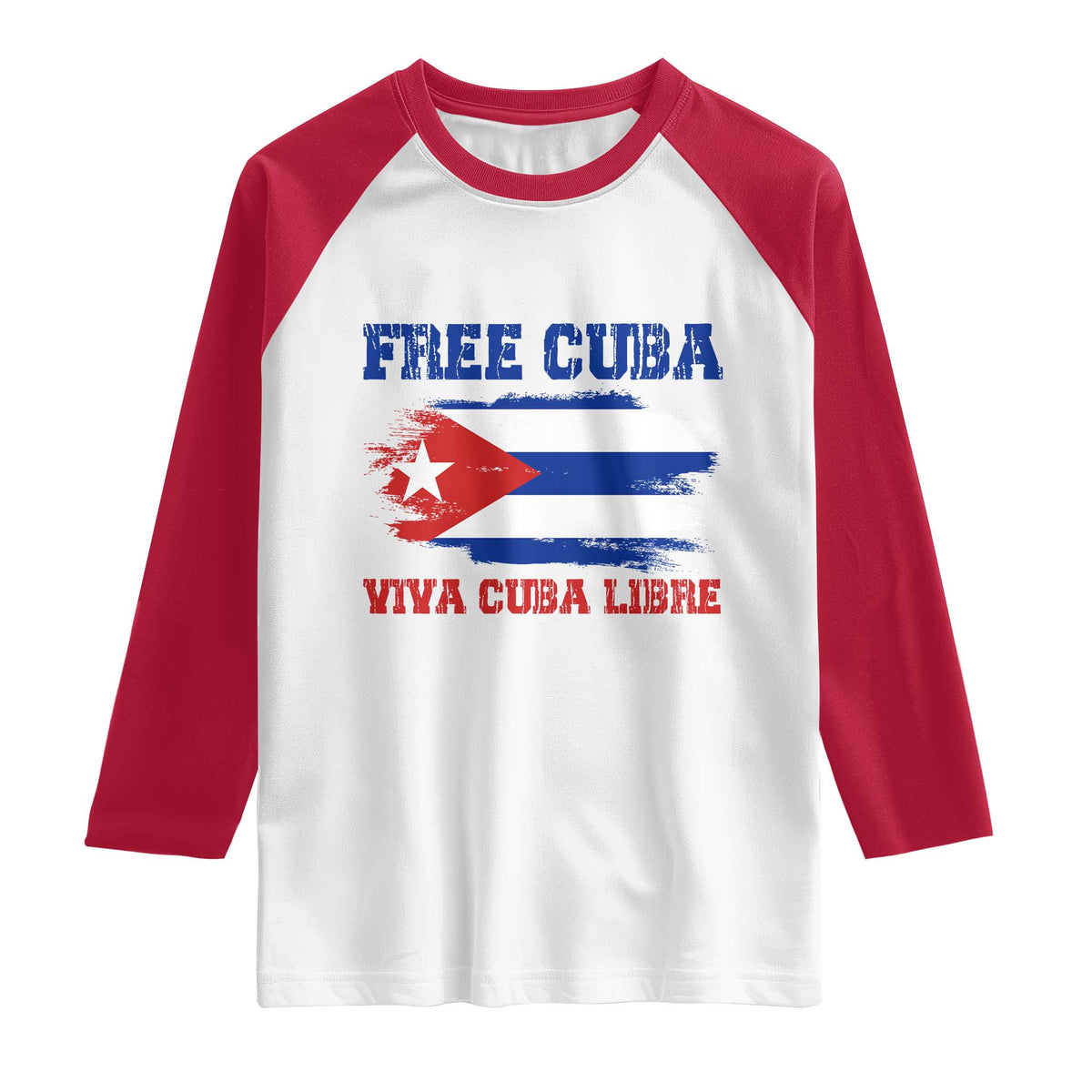 Cuban American Pride Raglan Shirt Freedom For Cuba