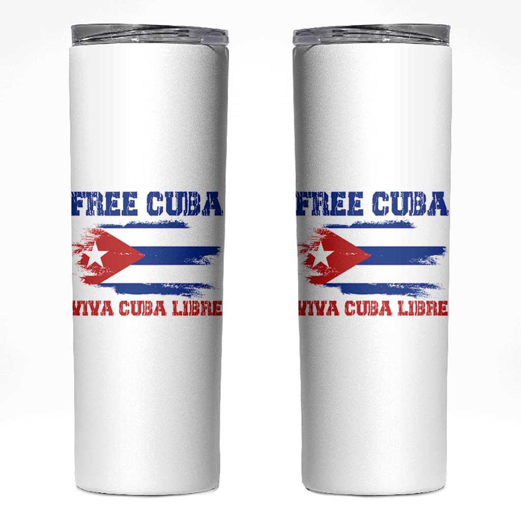 Cuban American Pride Skinny Tumbler Freedom For Cuba