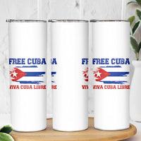 Cuban American Pride Skinny Tumbler Freedom For Cuba