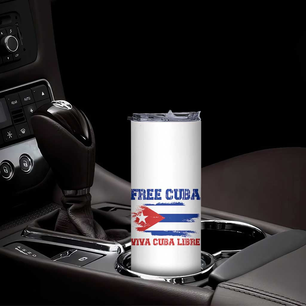 Cuban American Pride Skinny Tumbler Freedom For Cuba