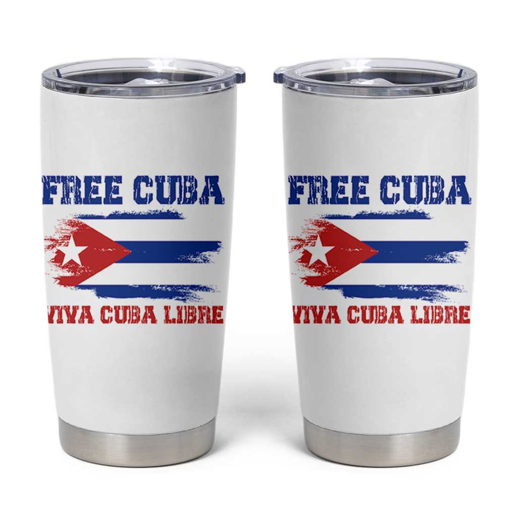 Cuban American Pride Tumbler Cup Freedom For Cuba
