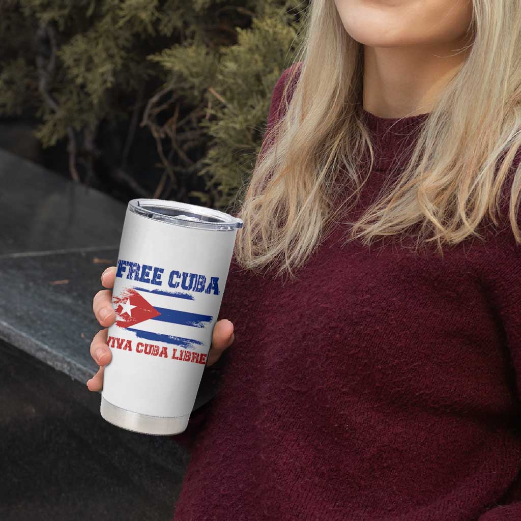 Cuban American Pride Tumbler Cup Freedom For Cuba