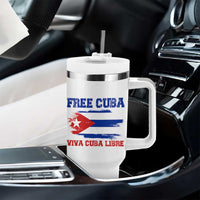 Cuban American Pride Tumbler With Handle Freedom For Cuba