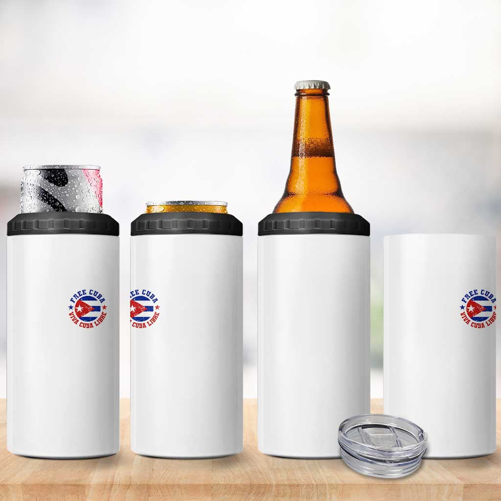 Free Cuba Viva Cuba Libre 4 in 1 Can Cooler Tumbler SOS Cuba Energy Crisis