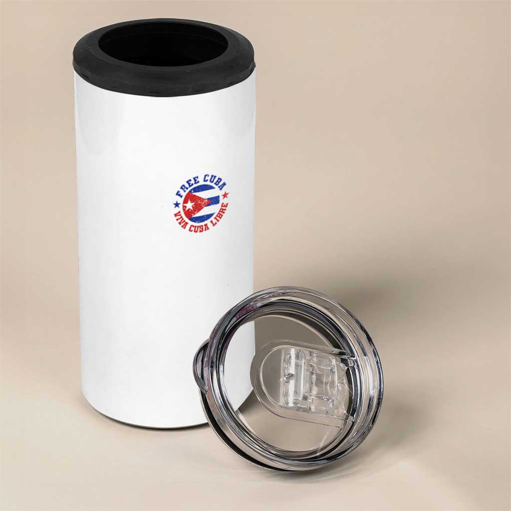 Free Cuba Viva Cuba Libre 4 in 1 Can Cooler Tumbler SOS Cuba Energy Crisis