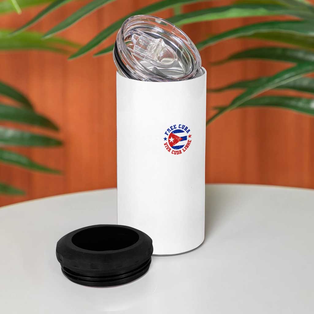 Free Cuba Viva Cuba Libre 4 in 1 Can Cooler Tumbler SOS Cuba Energy Crisis
