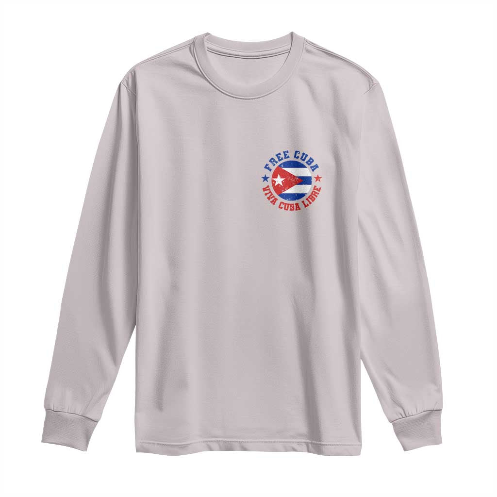 Free Cuba Viva Cuba Libre Long Sleeve Shirt SOS Cuba Energy Crisis