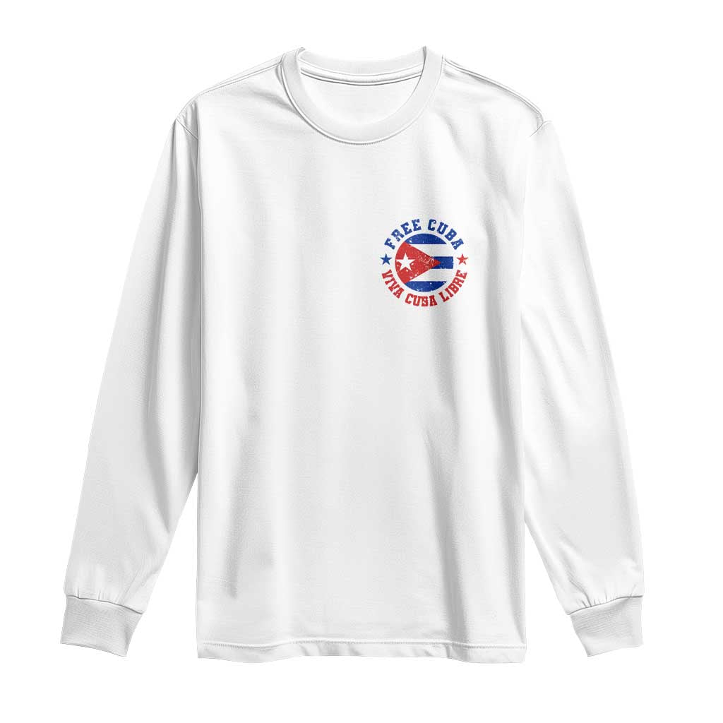 Free Cuba Viva Cuba Libre Long Sleeve Shirt SOS Cuba Energy Crisis