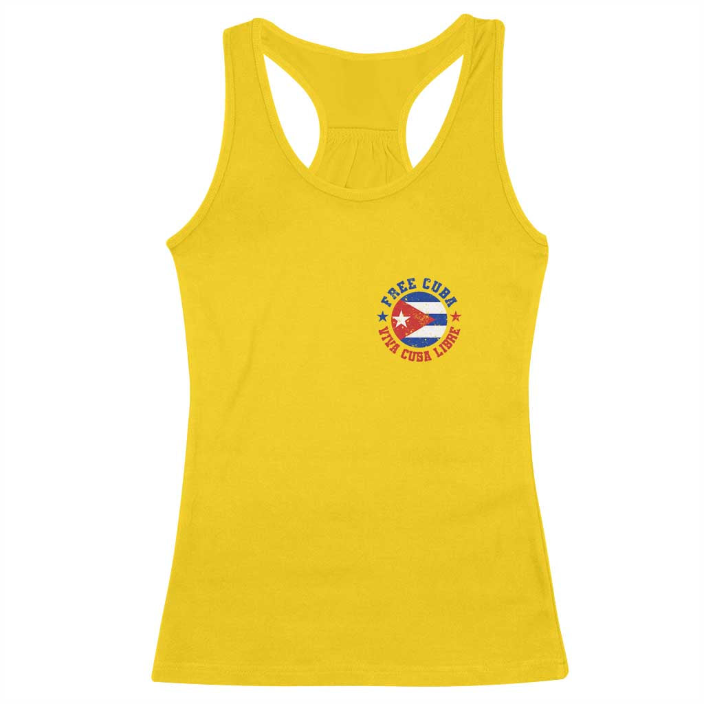Free Cuba Viva Cuba Libre Racerback Tank Top SOS Cuba Energy Crisis
