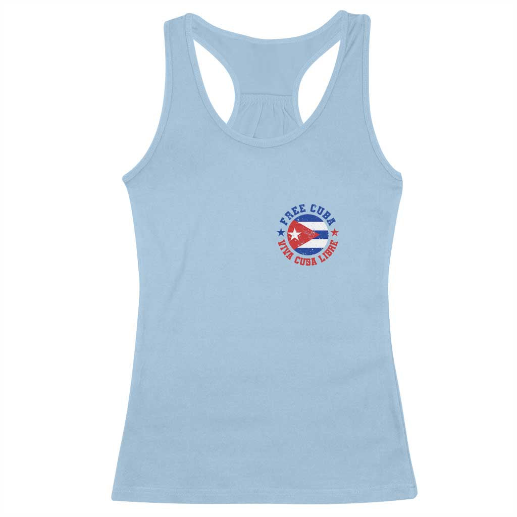 Free Cuba Viva Cuba Libre Racerback Tank Top SOS Cuba Energy Crisis