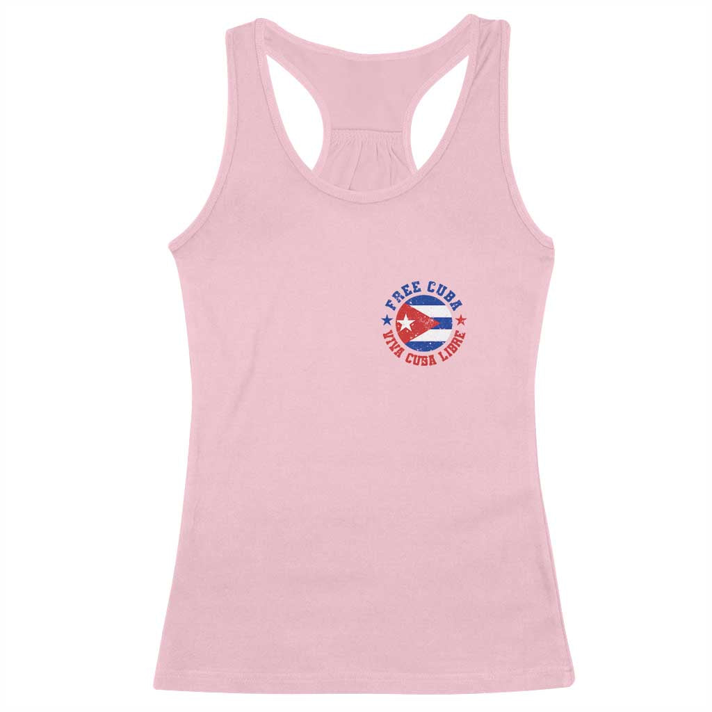 Free Cuba Viva Cuba Libre Racerback Tank Top SOS Cuba Energy Crisis