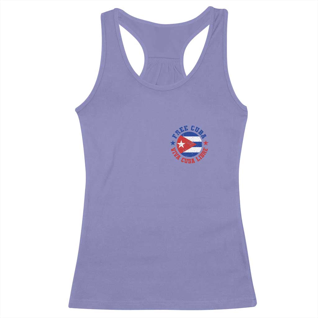 Free Cuba Viva Cuba Libre Racerback Tank Top SOS Cuba Energy Crisis