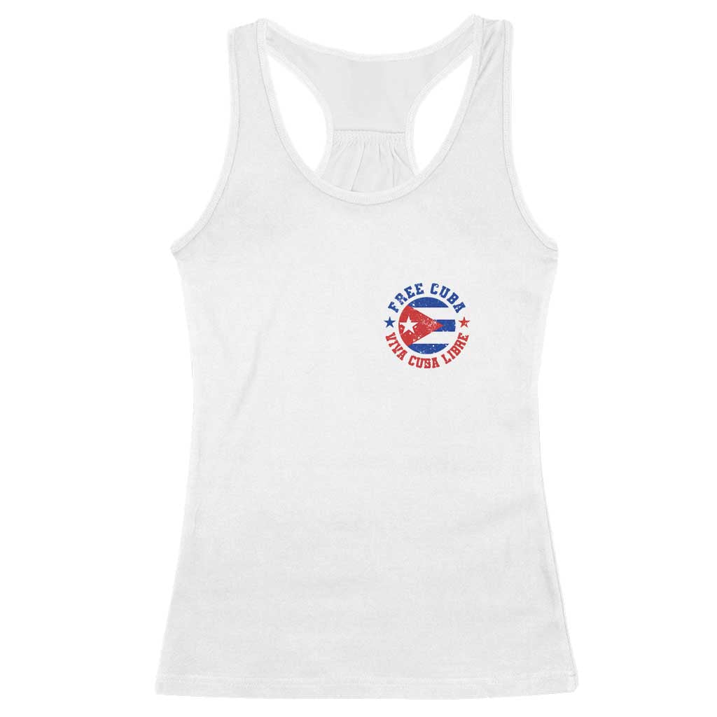 Free Cuba Viva Cuba Libre Racerback Tank Top SOS Cuba Energy Crisis