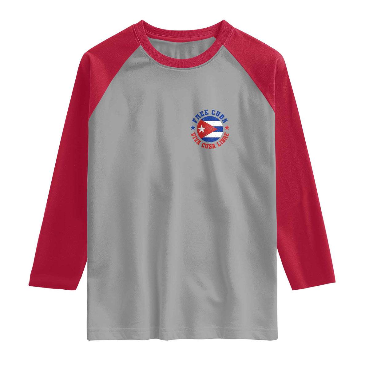Free Cuba Viva Cuba Libre Raglan Shirt SOS Cuba Energy Crisis
