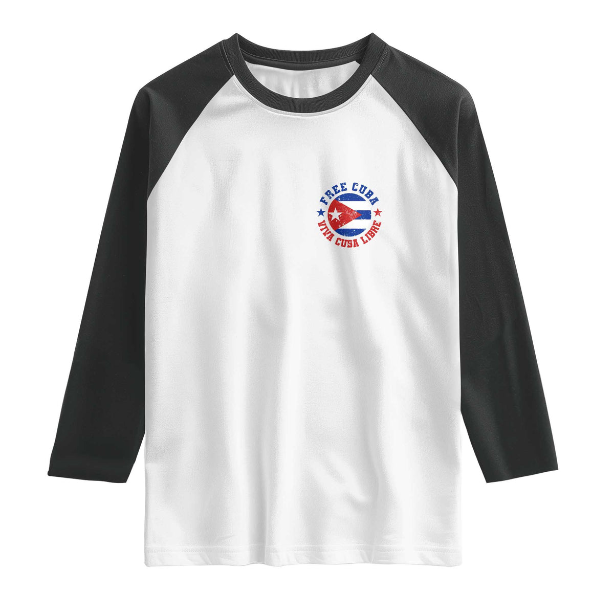 Free Cuba Viva Cuba Libre Raglan Shirt SOS Cuba Energy Crisis