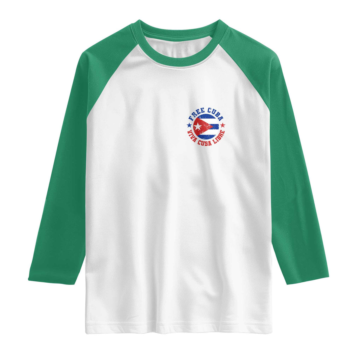 Free Cuba Viva Cuba Libre Raglan Shirt SOS Cuba Energy Crisis