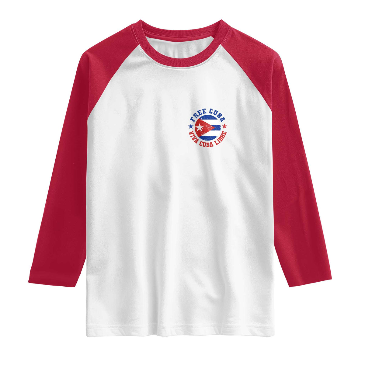 Free Cuba Viva Cuba Libre Raglan Shirt SOS Cuba Energy Crisis