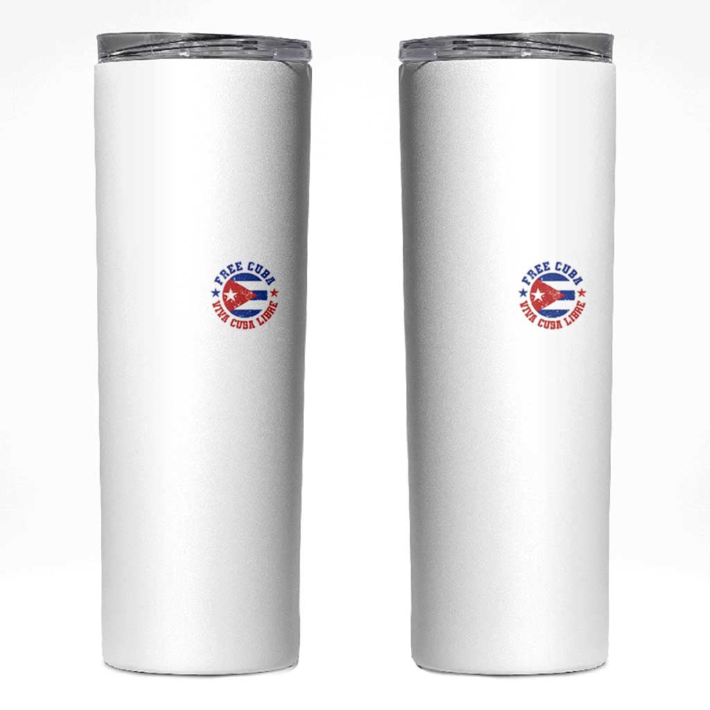 Free Cuba Viva Cuba Libre Skinny Tumbler SOS Cuba Energy Crisis