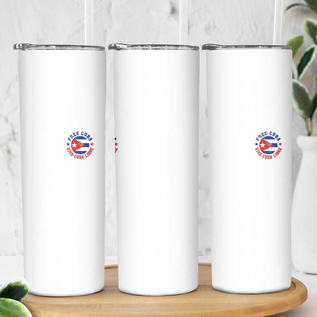 Free Cuba Viva Cuba Libre Skinny Tumbler SOS Cuba Energy Crisis