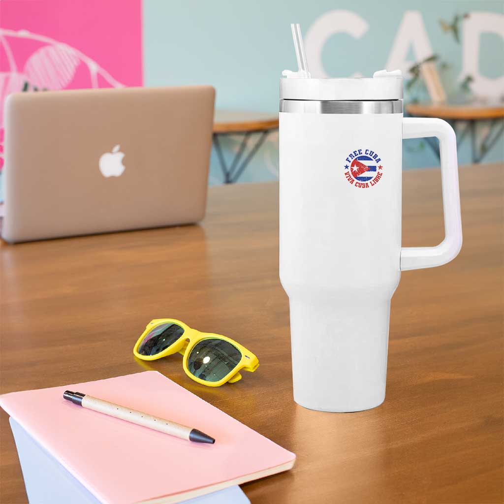 Free Cuba Viva Cuba Libre Tumbler With Handle SOS Cuba Energy Crisis