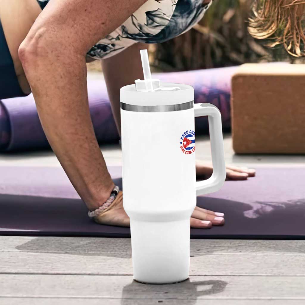 Free Cuba Viva Cuba Libre Tumbler With Handle SOS Cuba Energy Crisis