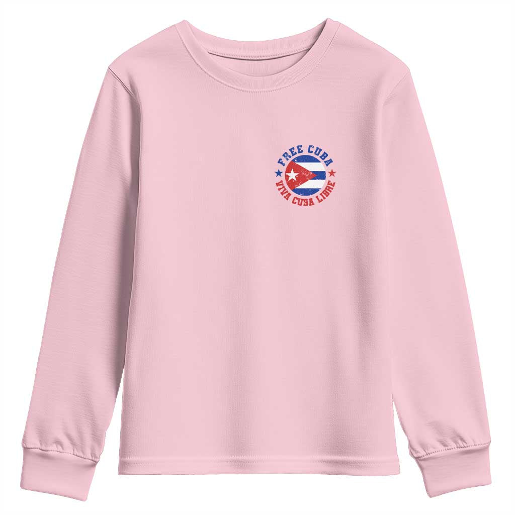 Free Cuba Viva Cuba Libre Youth Sweatshirt SOS Cuba Energy Crisis