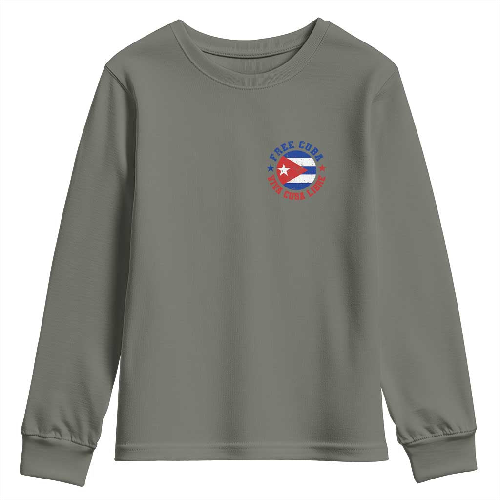 Free Cuba Viva Cuba Libre Youth Sweatshirt SOS Cuba Energy Crisis