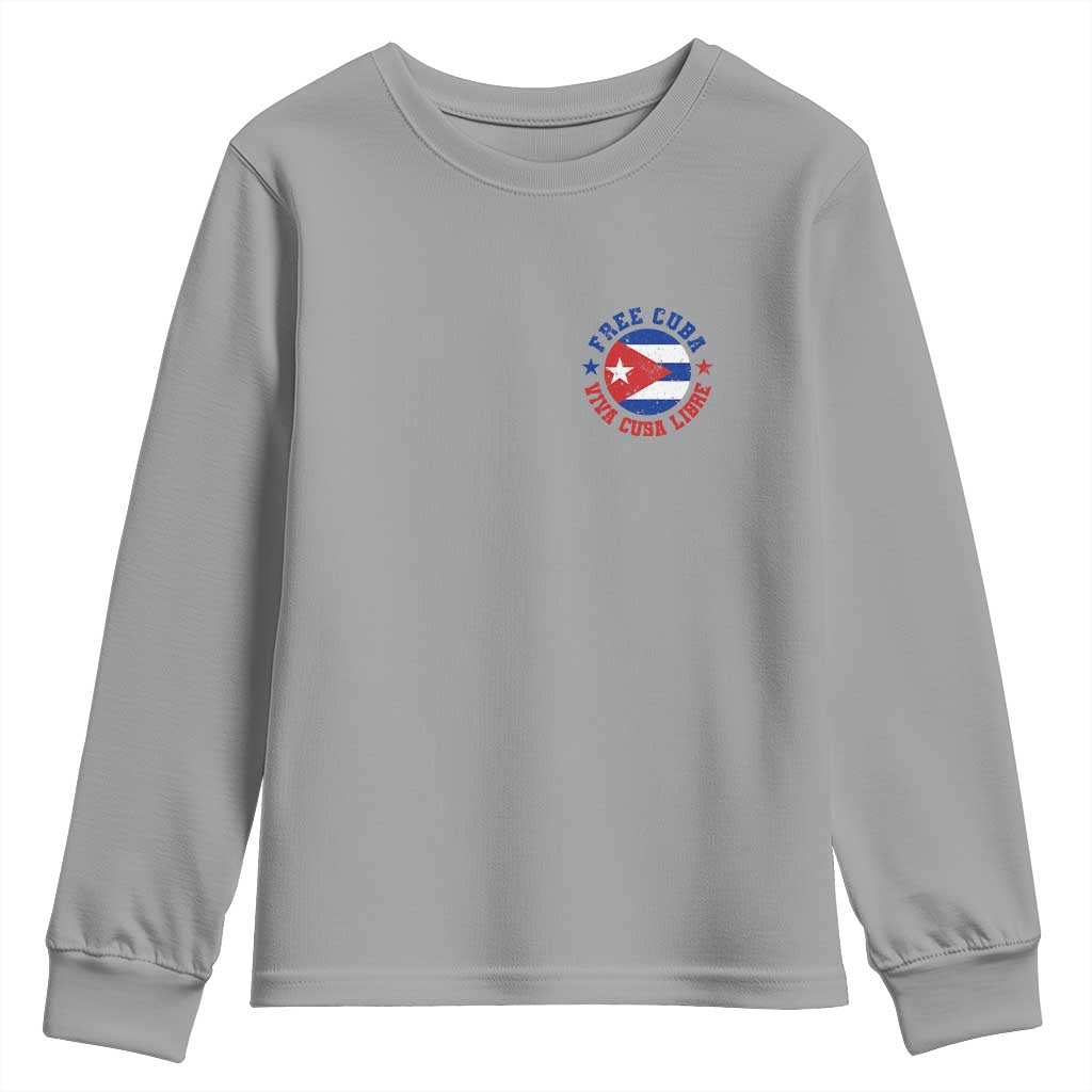 Free Cuba Viva Cuba Libre Youth Sweatshirt SOS Cuba Energy Crisis