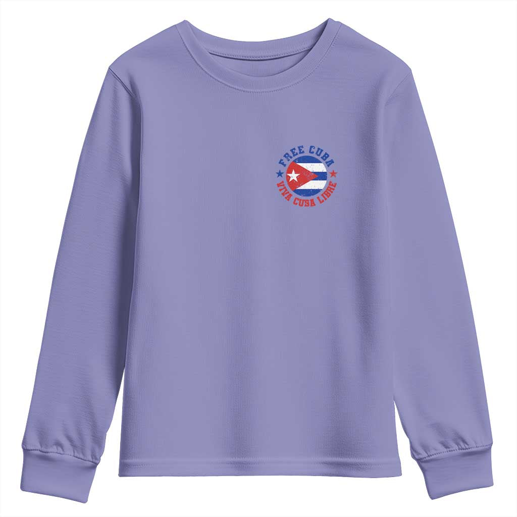 Free Cuba Viva Cuba Libre Youth Sweatshirt SOS Cuba Energy Crisis