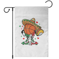 Funny Cinco De Mayo Basketball Garden Flag Mexican Fiesta Party