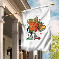 Funny Cinco De Mayo Basketball Garden Flag Mexican Fiesta Party
