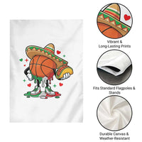 Funny Cinco De Mayo Basketball Garden Flag Mexican Fiesta Party