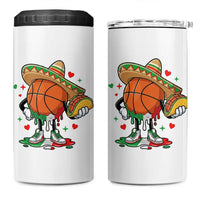 Funny Cinco De Mayo Basketball 4 in 1 Can Cooler Tumbler Mexican Fiesta Party