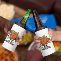 Funny Cinco De Mayo Basketball 4 in 1 Can Cooler Tumbler Mexican Fiesta Party