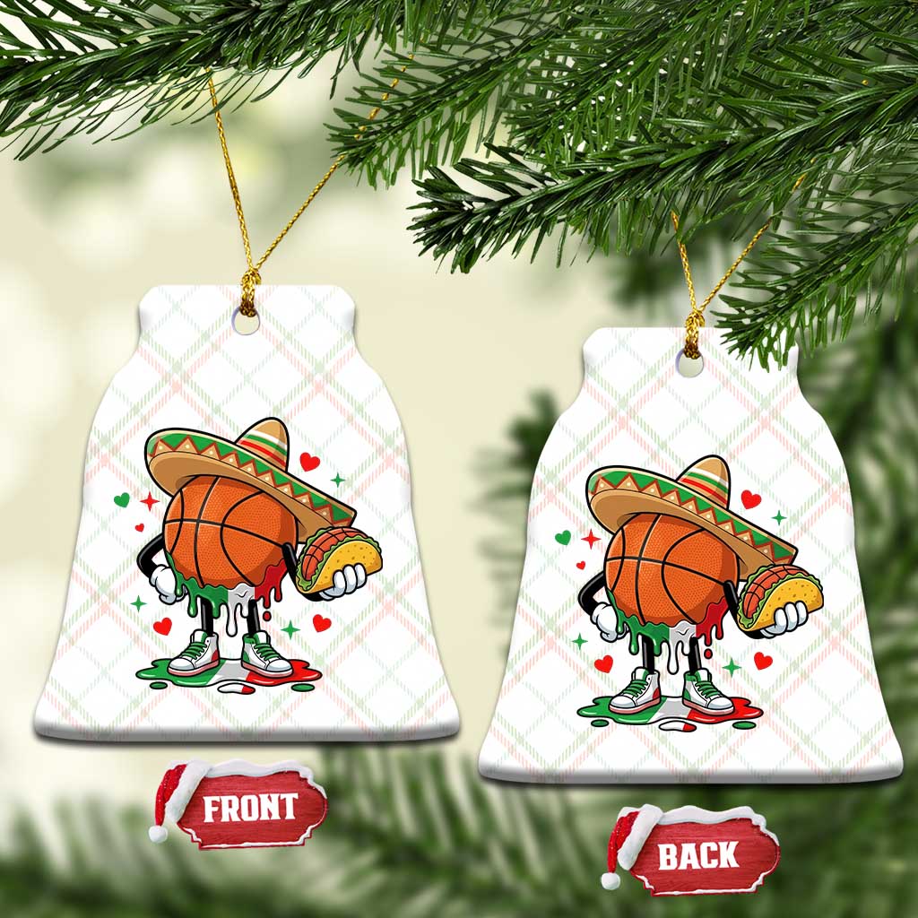 Funny Cinco De Mayo Basketball Ceramic Ornament Mexican Fiesta Party