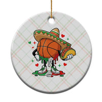 Funny Cinco De Mayo Basketball Ceramic Ornament Mexican Fiesta Party