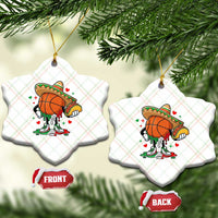 Funny Cinco De Mayo Basketball Ceramic Ornament Mexican Fiesta Party