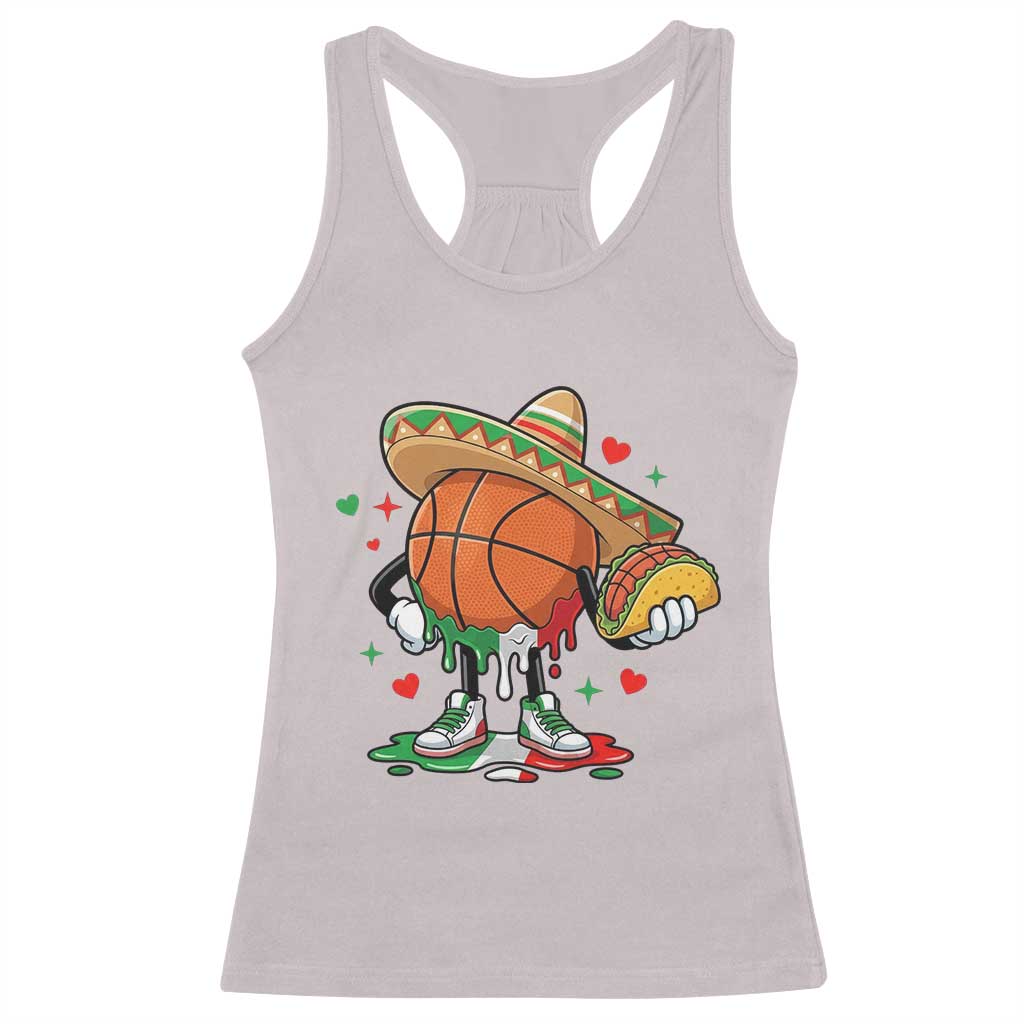 Funny Cinco De Mayo Basketball Racerback Tank Top Mexican Fiesta Party