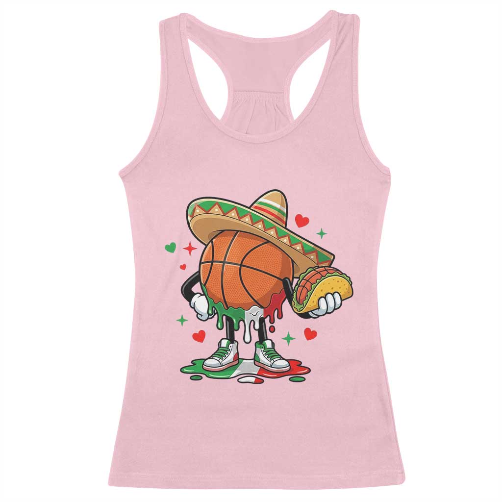 Funny Cinco De Mayo Basketball Racerback Tank Top Mexican Fiesta Party