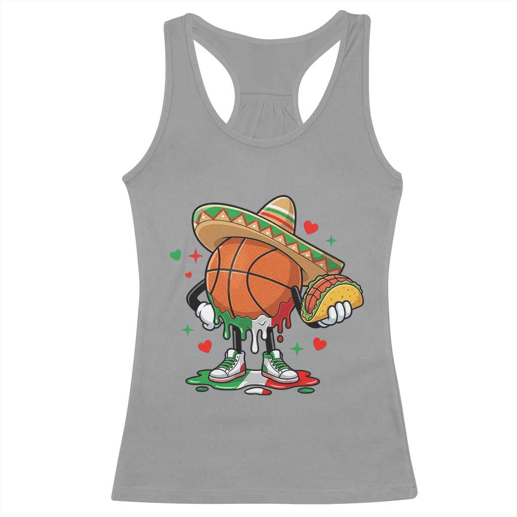 Funny Cinco De Mayo Basketball Racerback Tank Top Mexican Fiesta Party