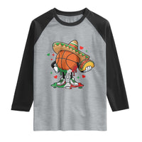 Funny Cinco De Mayo Basketball Raglan Shirt Mexican Fiesta Party
