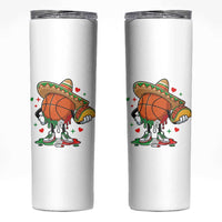 Funny Cinco De Mayo Basketball Skinny Tumbler Mexican Fiesta Party