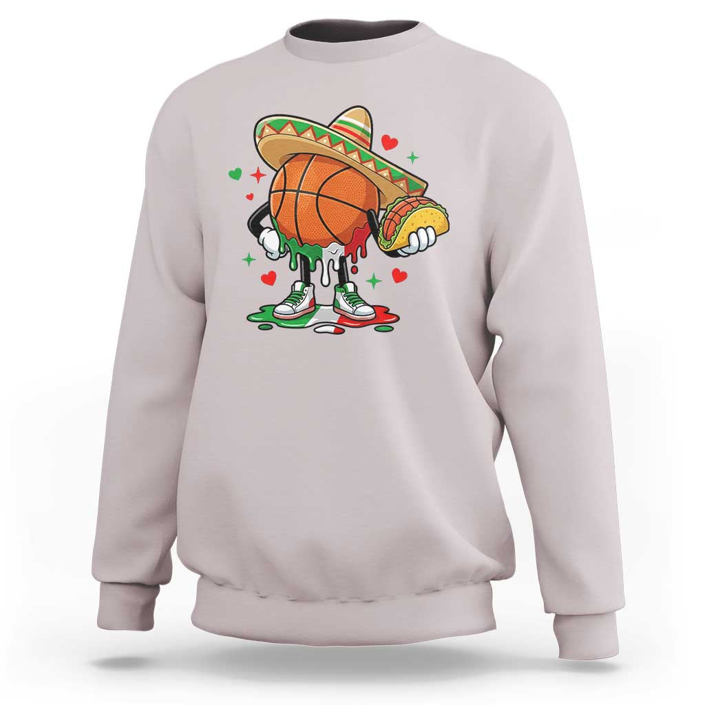 Funny Cinco De Mayo Basketball Sweatshirt Mexican Fiesta Party