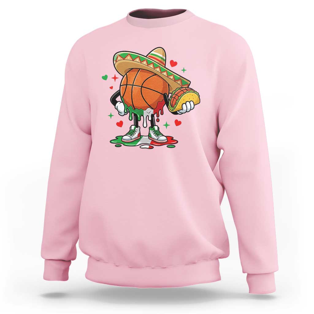 Funny Cinco De Mayo Basketball Sweatshirt Mexican Fiesta Party
