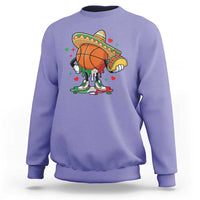 Funny Cinco De Mayo Basketball Sweatshirt Mexican Fiesta Party