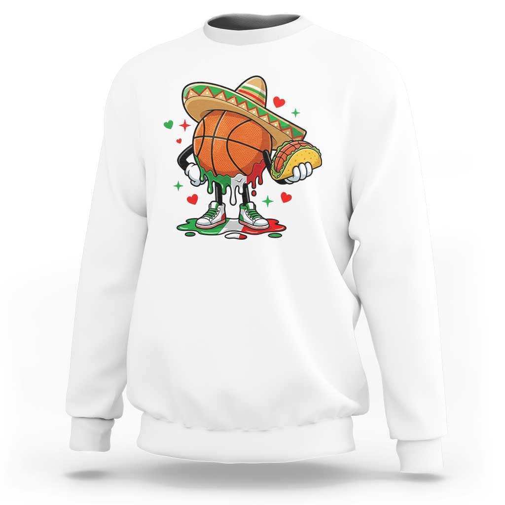 Funny Cinco De Mayo Basketball Sweatshirt Mexican Fiesta Party