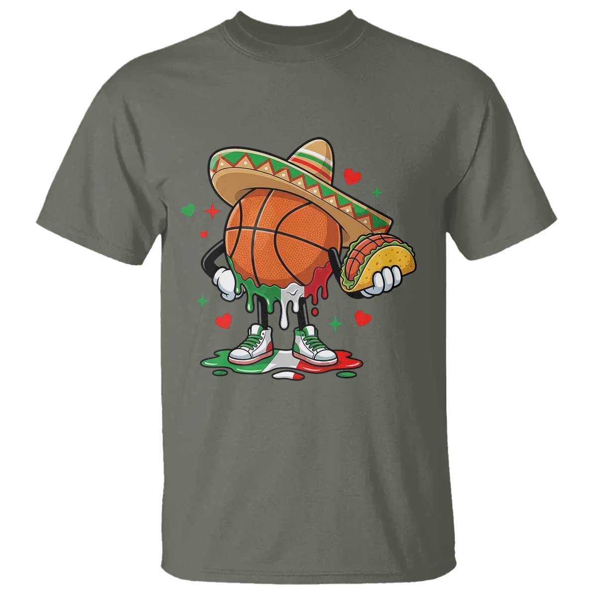 Funny Cinco De Mayo Basketball T Shirt Mexican Fiesta Party